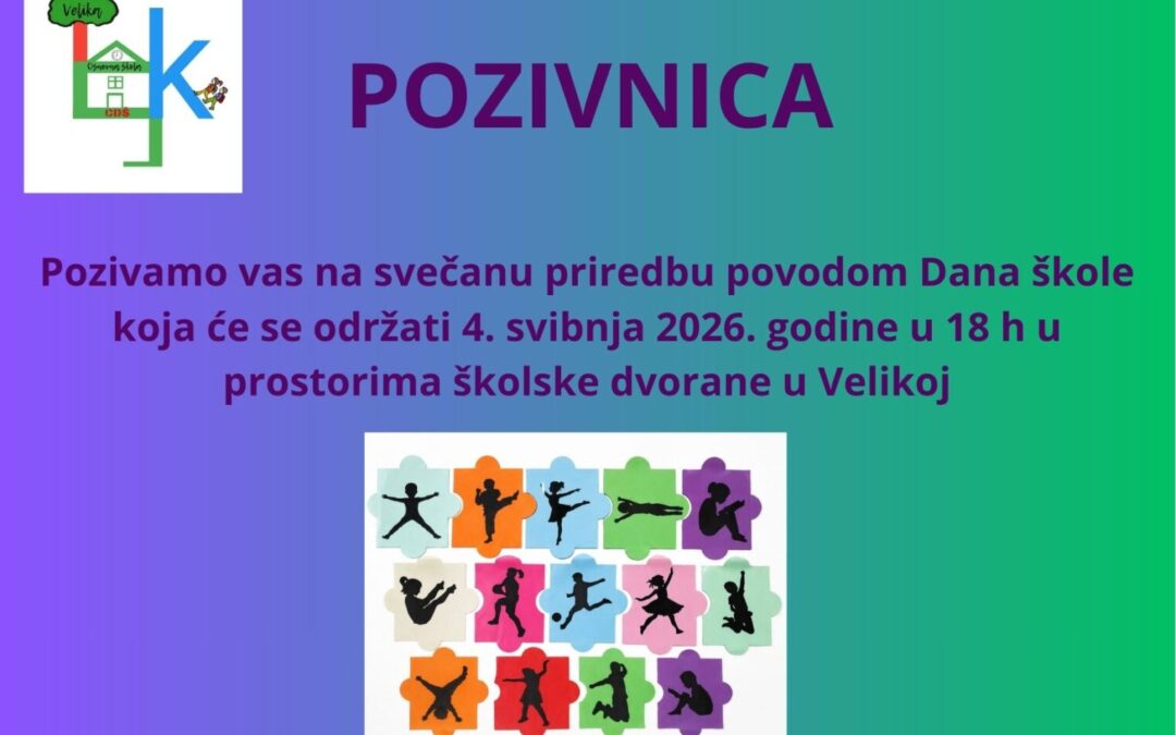 Pozivnica na svečanu priredbu za Dan škole